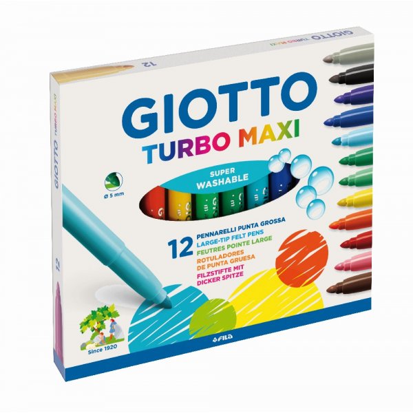 Markeerstiften Giotto Turbo Maxi - 12-pack