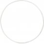 Metalen ring - wit - Ø10 cm - 10 st