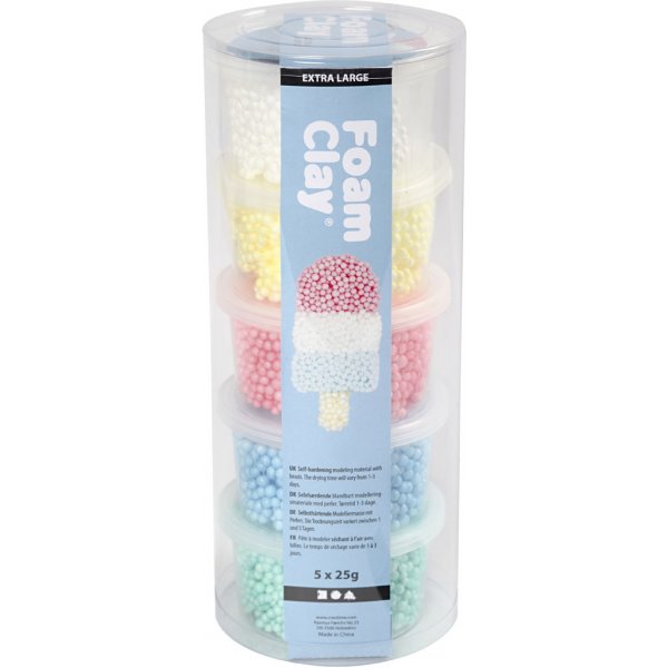 Foam Clay Extra Large - gemengde kleuren - 5 x 25 gr