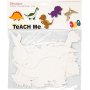 TeACH Me kartonnen figuren - Dinosaurussen - wit - 16 st