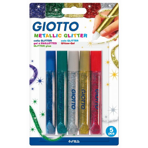 Giotto Glitterlijm - 5-pack Metallic