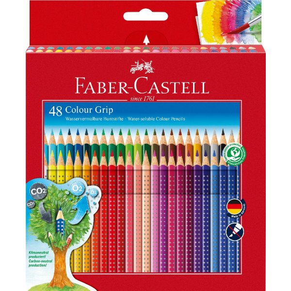 Aquarelpotloden Grip 2001 48 kleuren - Kartonnen etui