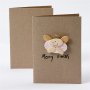 Ansichtkaart met envelop - naturel - 10,5 x 15 cm - 10 st