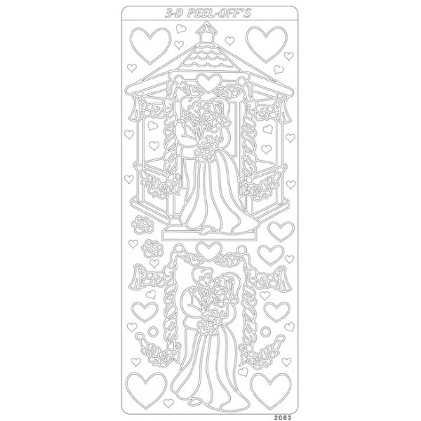 Peel off's - 3D Bruid en Bruidegom