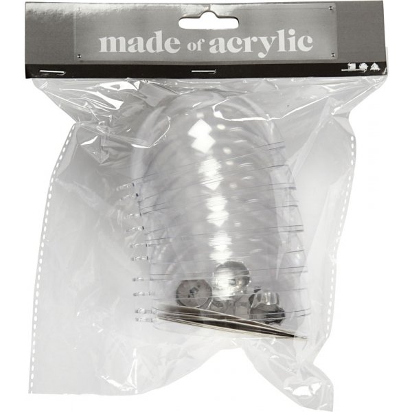 Decoratieve bal - transparant - 8 cm - 5 st