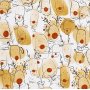 Cadeaupapier - beige - rood - Rendier - 5 m