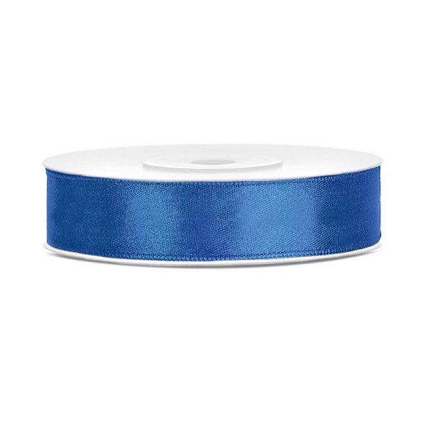 Satijnen lint - 25 m - Koningsblauw - Breedte: 12 mm