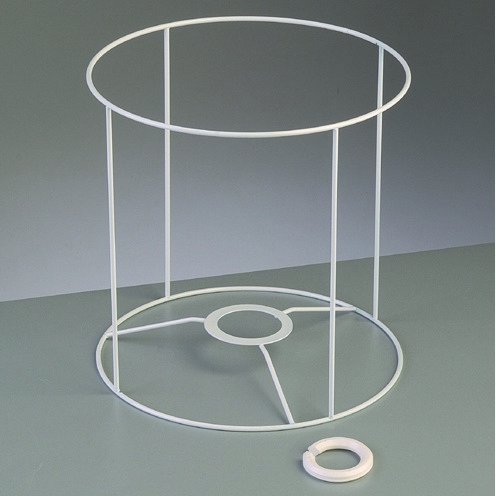 Frame lamplichaam 20 cm /  20 cm - wit rond