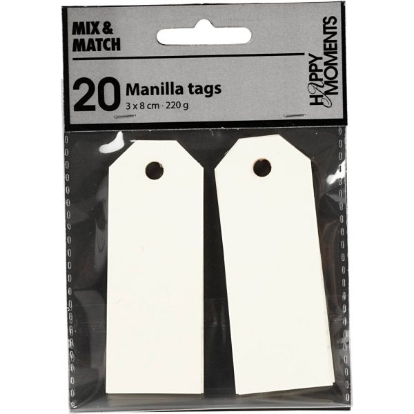 Manila markers - gebroken wit - 20 st Manila markers - gebroken wit - 20 st