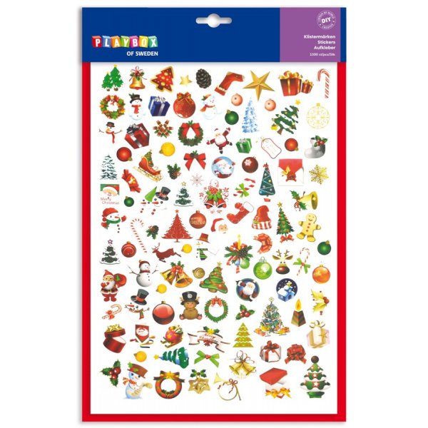 Stickers Kerst 1000 st