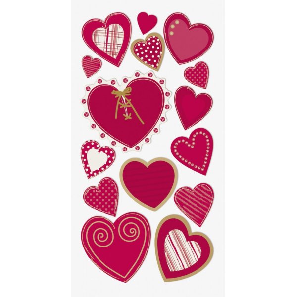 Stickermix - Hartjes 2 - rood