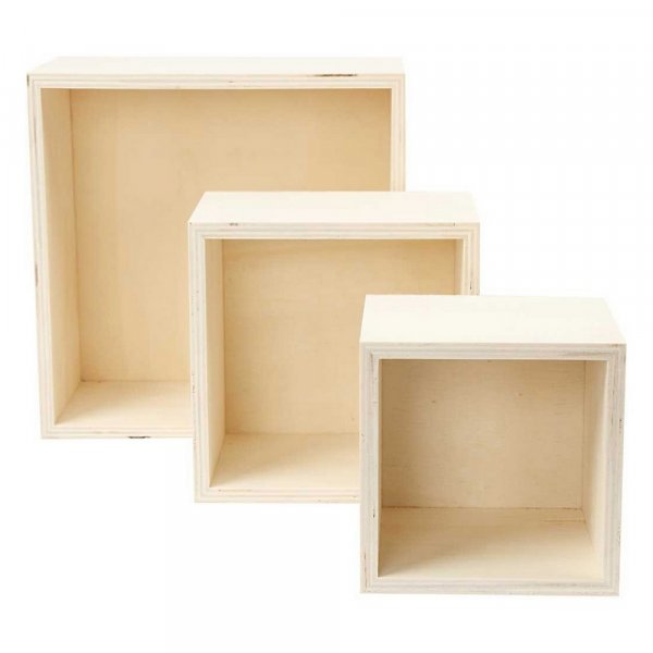 Onbehandelde dozen in doosvorm - 3-pack