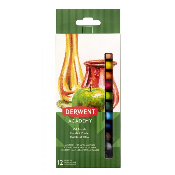 Derwent oliepastels - 12 kleurpotloden