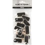 Bord met clip - 4 x 2 cm - 12 st