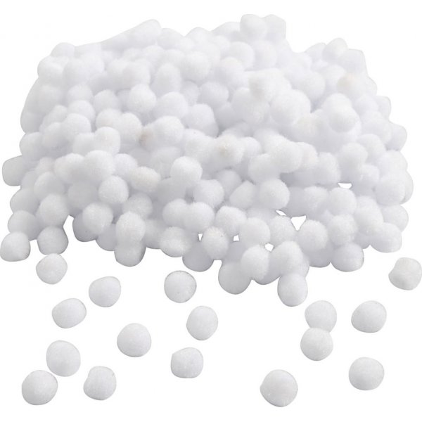 Pompons - wit - 450 st