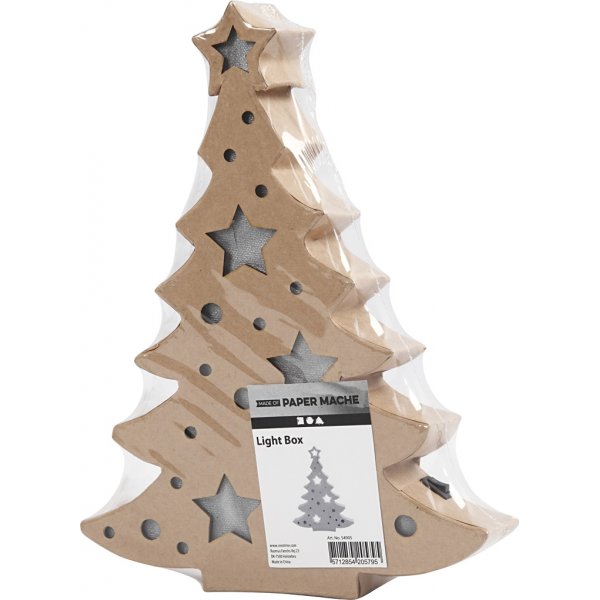 Kartonnen figuur met ingebouwd licht - Kerstboom Kartonnen figuur met ingebouwd licht - Kerstboom