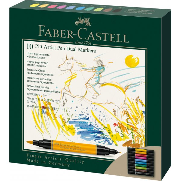 Tekenpen - Faber-Castell - Pitt Artist Dual Marker - 10 st