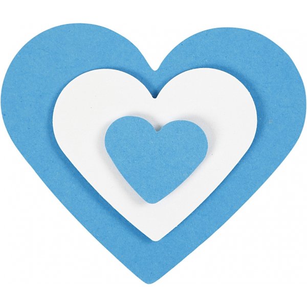 Laag-op-laag ponsen - Brede harten - 3 st Laag-op-laag ponsen - Brede harten - 3 st