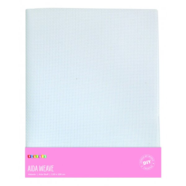 Witte aidastof 120x100 cm Witte aidastof 120x100 cm