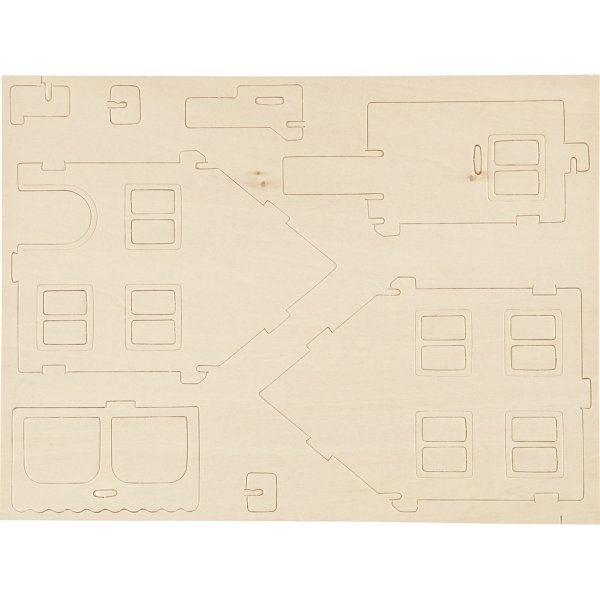 3D-bouwfiguur - Huis met veranda 3D-bouwfiguur - Huis met veranda