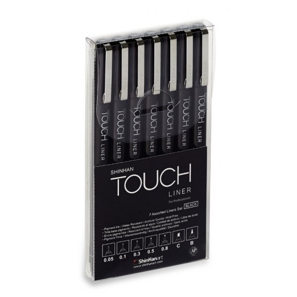 Touch-fineliner - 7 st