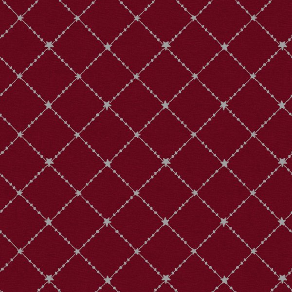 Wasdoek met patroon 140 cm - Grijze vierkanten op rood