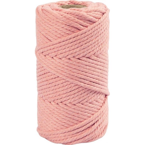 Macramegaren - roze - 4 mm - 55 m