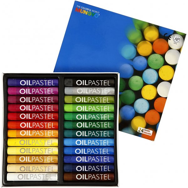 Mungyo Oliepastels - gemengde kleuren - 24 st Mungyo Oliepastels - gemengde kleuren - 24 st