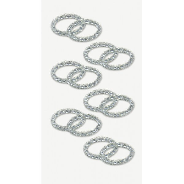 Stickers met strass steentjes - Trouwringen - kristal