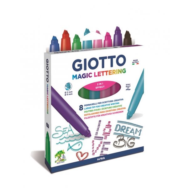 Giotto Magic Lettering vulpen - 8-pack