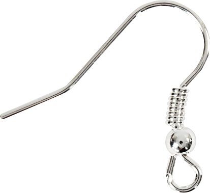 Franse oorhaakjes - verzilverd - 10 st