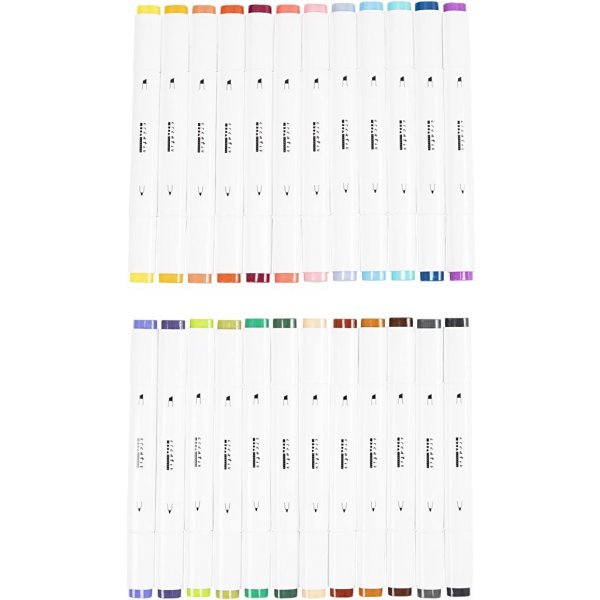 Tekenpen - complementaire kleuren - 24 st Tekenpen - complementaire kleuren - 24 st