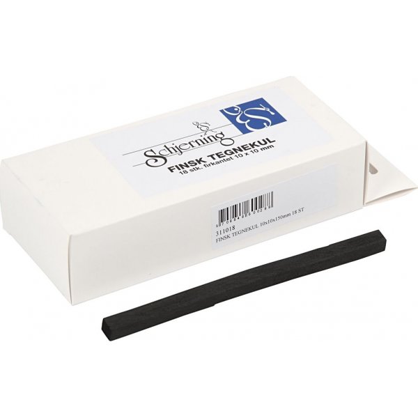 Houtskool - 10 x 10 mm - 18 st