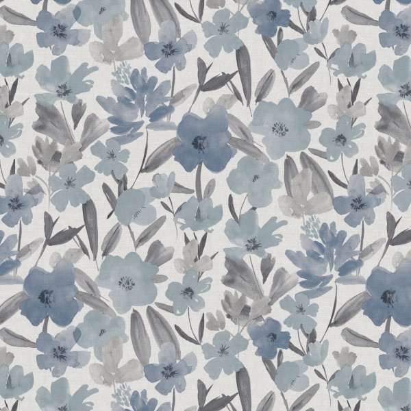 Wasdoek PVC Bloem - Blauw