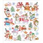 Stickers - sneeuwpop op ski's