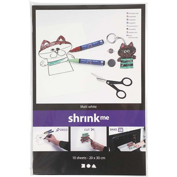 Krimpfolie vellen - Mat wit - 10 vellen Krimpfolie vellen - Mat wit - 10 vellen