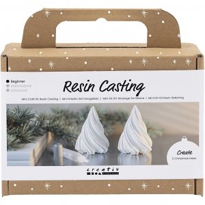 Mini doe-het-zelfpakket - Kerstbomen van gegoten hars Mini doe-het-zelfpakket - Kerstbomen van gegoten hars