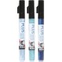 Plus Color Marker - hemelsblauw - marineblauw - turkoois - 3 st