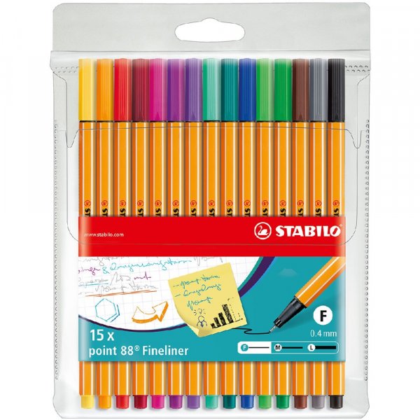 Fineliner Point 88 - 15-pack