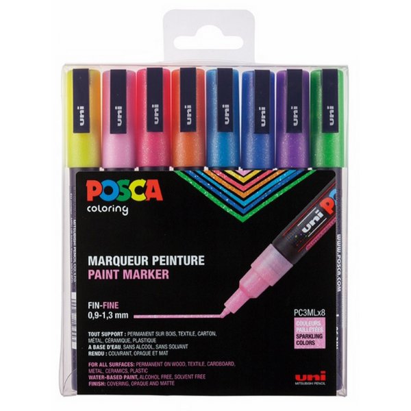 Posset PC-3M Glitter - 8 Pennen