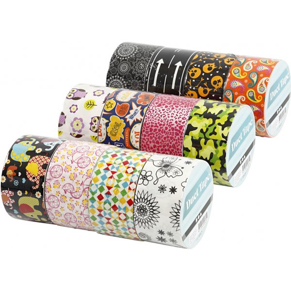 Ducttape - patroon - gemengde kleuren - 12 x 5 m Ducttape - patroon - gemengde kleuren - 12 x 5 m
