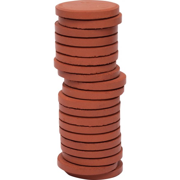 Kleur pucks  30 mm - bruin - 20 st