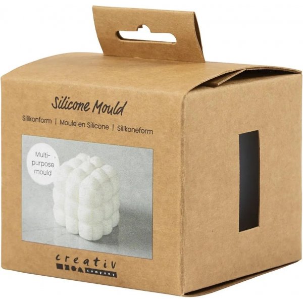 Siliconen mal - Kubus met bubbels Siliconen mal - Kubus met bubbels