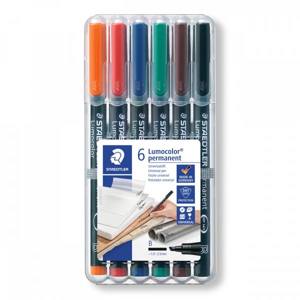 OH Pen Lumocolor Permanent 1-2,5 mm - 6 stiften