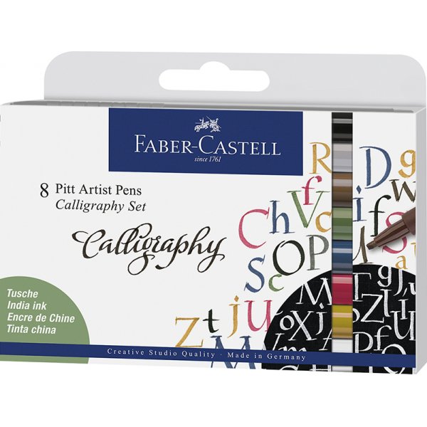 Kalligrafiepennenset - Faber-Castell - 8 pennen