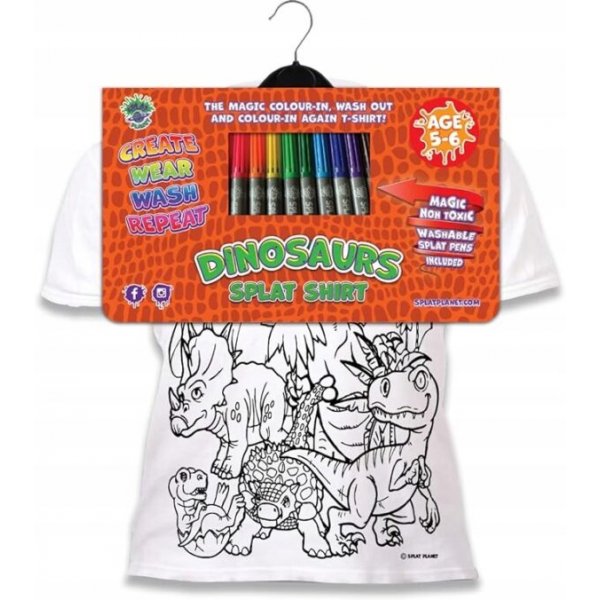 Kleur je T-shirt - Dinosaurussen Kleur je T-shirt - Dinosaurussen