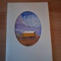 Klant imago Passepartout kaart met envelop - gebroken wit - ovaal - 10 sets