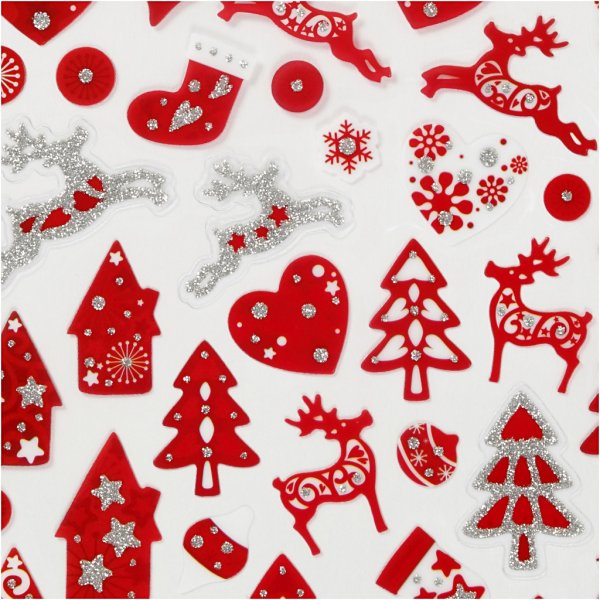 Stickers - rood/witte kerst Stickers - rood/witte kerst