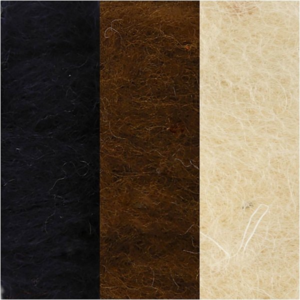 Gekaarde wol - 3 x 10 g Gekaarde wol - 3 x 10 g