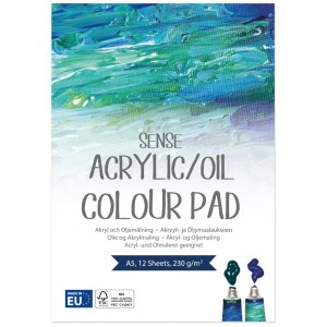 Acryl- en olieverfblokken A5, 12 vellen, FSC�.